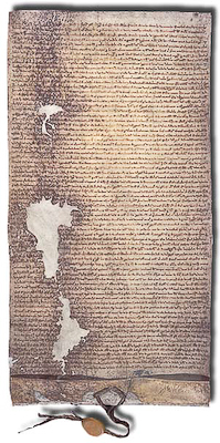 Magna Carta. Изображение всято с сайта Национальных Архивов Великобритании.